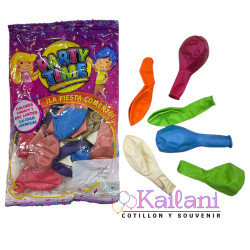 GLOBO PARTY TIME PERLADO 12" *25U