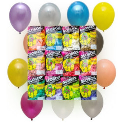 GLOBOS PERLADO 12" NEGRO *50U