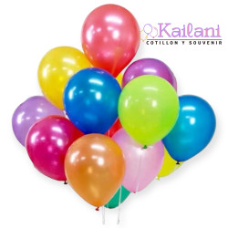 GLOBO GLOBOX 12" PERLADO NEGRO *50U