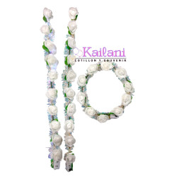 CORONITA FLOR BLANCA  LED *10U