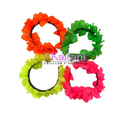 VINCHA FLORES HAWAIANA FLÚOR *6U