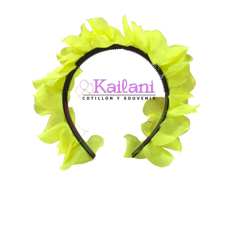 VINCHA FLORES HAWAIANA AMARILLO*6U