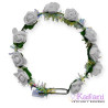 VINCHA CORONA FLORES BLANCO LUMINOSO *10U