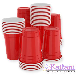 VASO AMERICANO ROJO 300ML *25U
