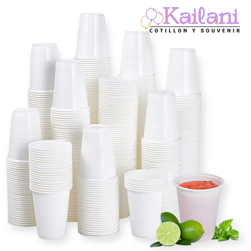 VASO PLÀSTICO 180cc BLANCO *100U