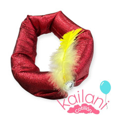 TURBANTE ROJO MRTALIZADO *6U