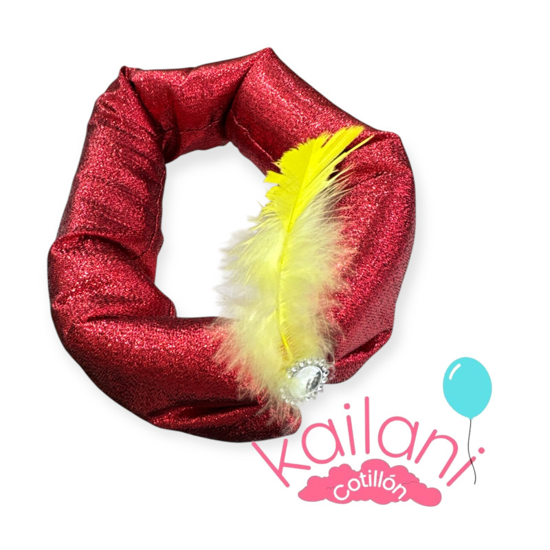 TURBANTE ROJO MRTALIZADO *1U