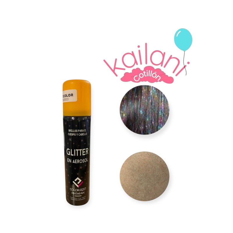 GLITTER EN AEROSOL *4U