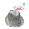 SOMBRERO TANGUERO LENTEJUELA PLATA *1U