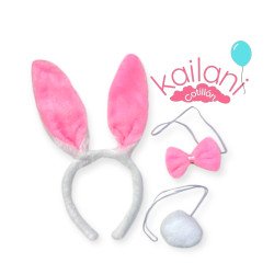 SET PELUCHE CONEJA ROSA *1U