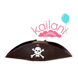 SOMBRERO PIRATA CUERO *1U
