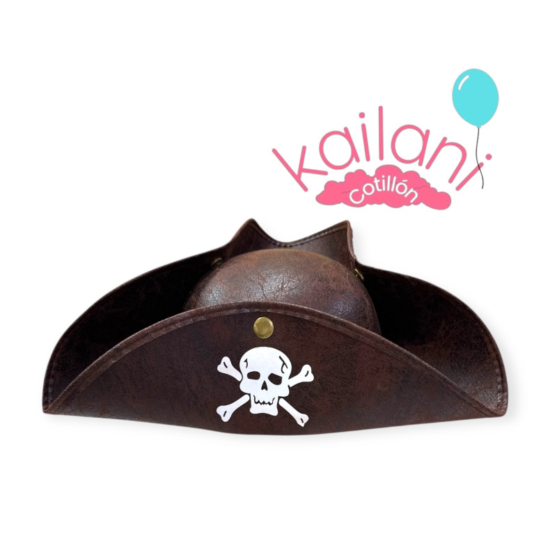 SOMBRERO PIRATA CUERO *1U