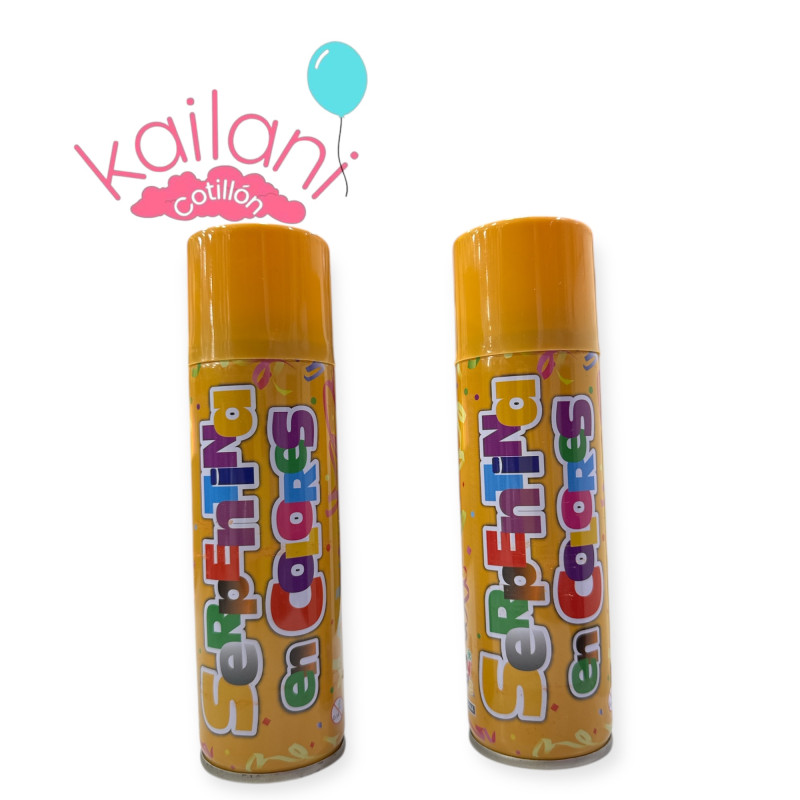 SERPENTINA EN AEROSOL NARANJA *6U