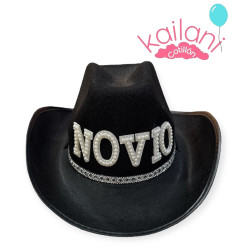 SOMBRERO NOVIO NEGRO *1U
