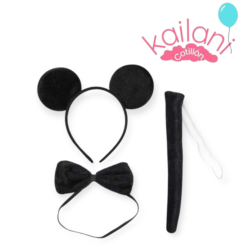 SET VINCHA PELUCHE RATON *1U