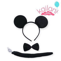 SET VINCHA PELUCHE RATON *1U