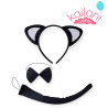 SET VINCHA PELUCHE GATO *1U