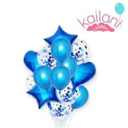 SET DE GLOBOS AZUL *14U