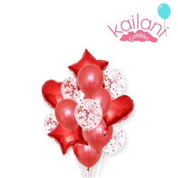 SET DE GLOBOS SALMON *14U