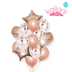 SET DE GLOBOS SALMON *14U