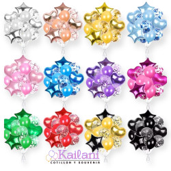 SET DE GLOBOS DORADO *14U