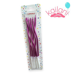 VELA CURVAS FUCSIA *6U