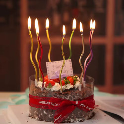 VELA CURVAS ROJO *6U