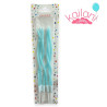VELA CURVAS CELESTE PASTEL *6U