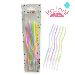 VELA CURVAS SUSTIDO PASTEL *6U