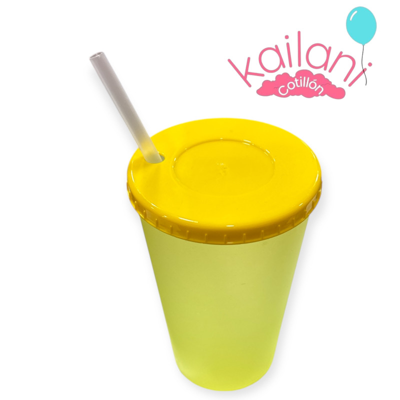 VASO PLÀSTICO AMARILLO 750cc *1U