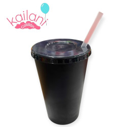 VASO PLÀSTICO NEGRO 750cc *1U