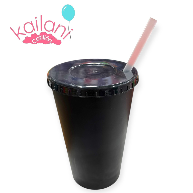 VASO PLÀSTICO NEGRO 750cc *1U