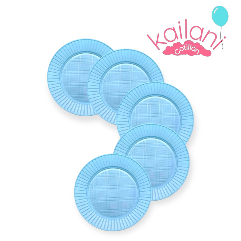 PLATO CELESTE PASTEL 17 CM *50U