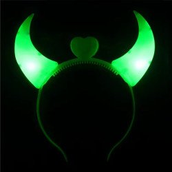 VINCHA DIABLA LED VERDE *6U