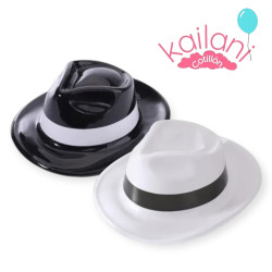 SOMBRERO PLÀSTICO GANGSTER NEGRO *12U