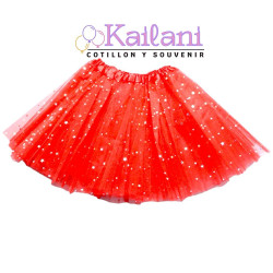 TUTU ROJO CON BRILLO *1U