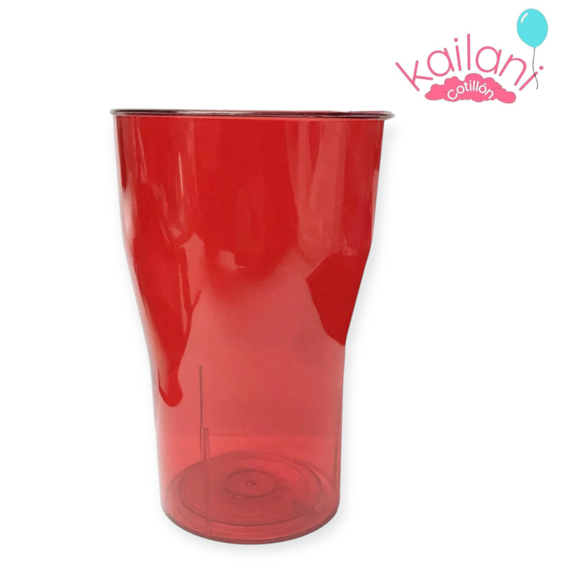 VASO COLA COLOR ROJO *20U