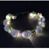 CORONA FLORES BLANCO LED *10U