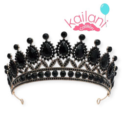 CORONA TIARA VINCHA NEGRO *1U