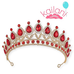 CORONA TIARA VINCHA ROJO *1U