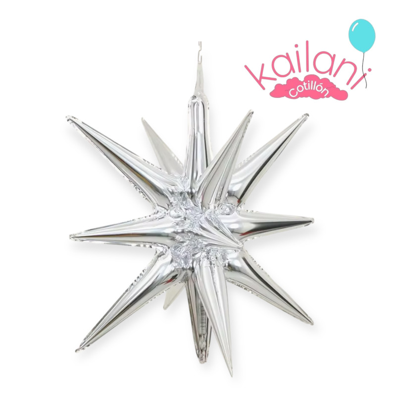 GLOBO ESTRELLA 22" PLATA *20U