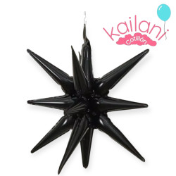 GLOBO ESTRELLA 22" NEGRO *20U