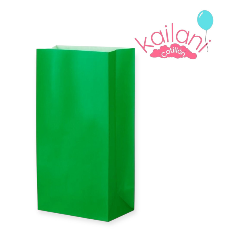 BOLSITA PAPEL COLOR VERDE *10U