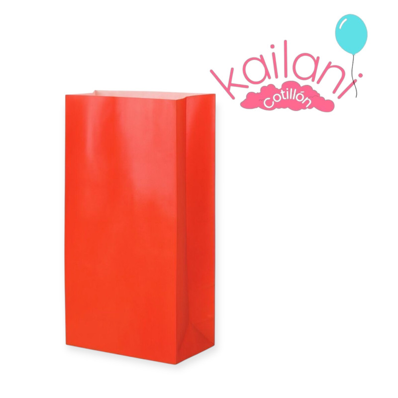 BOLSITA PAPEL COLOR ROJO *10U