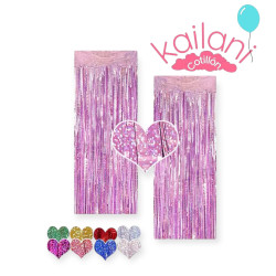 CORTINA HOLOGRAFICA ROSA *1U