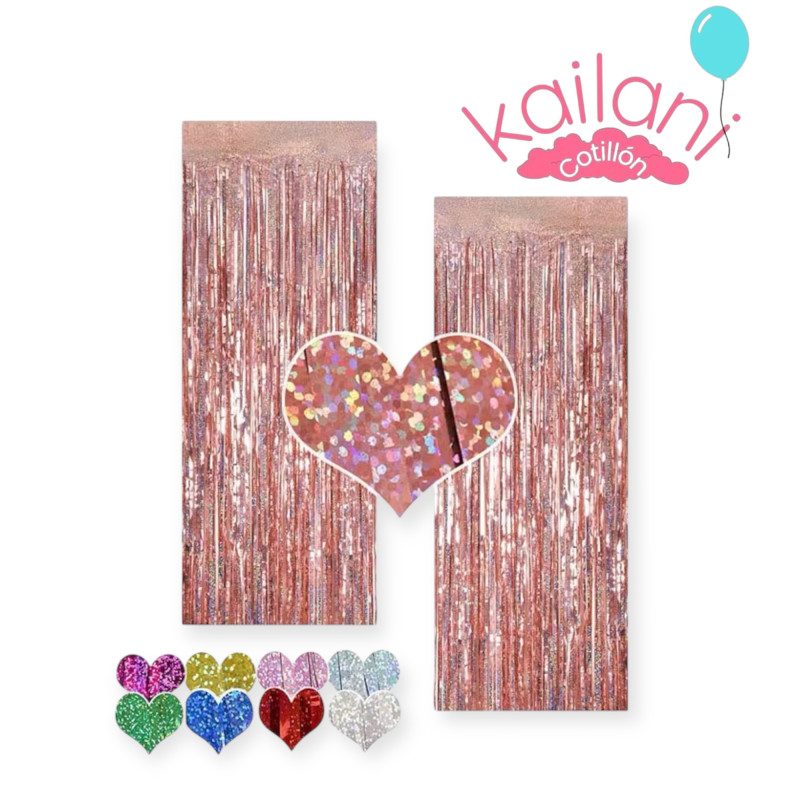 CORTINA HOLOGRAFICA ROSA GOLD *1U