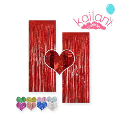 CORTINA HOLOGRAFICA ROJO *1U