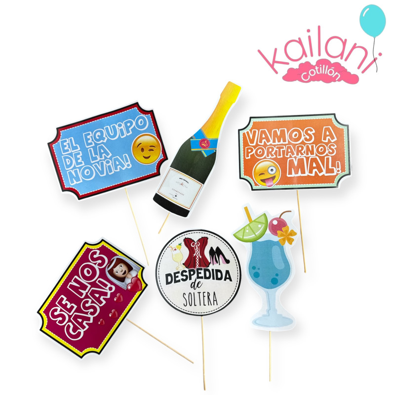 PHOTO PROPS DESPEDIDA DE SOLTERA *6U