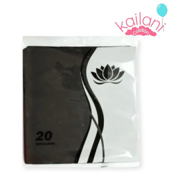 SERVILLETA PLENA NEGRO *20U