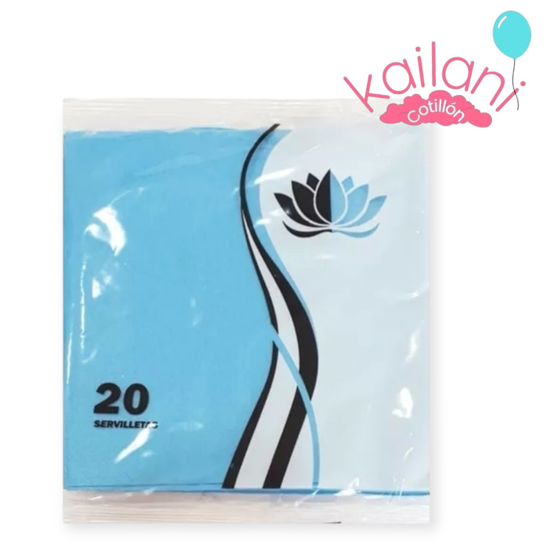 SERVILLETA PLENA CELESTE PASTEL *20U